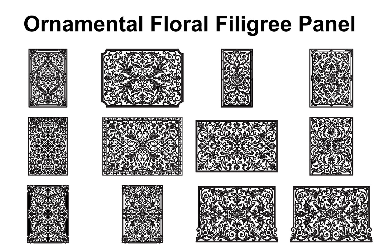 Vintage Floral Filigree Panel, an Object Graphic by Creativeshirt (Photo 1 of 3)