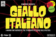 Giallo Italiano - Horror Film Font, a Font by Remedy667 (Thumbnail 1 of 6)