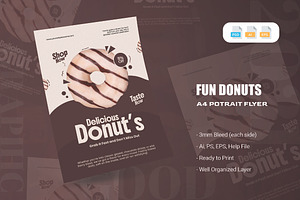 Fun Donuts - Flyer, a Flyer Template by AQR Studio