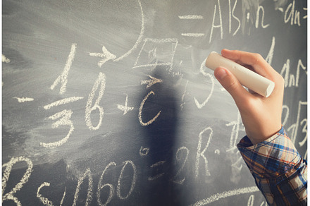 Hand writting on black board, a School & Education Photo by Neirfy