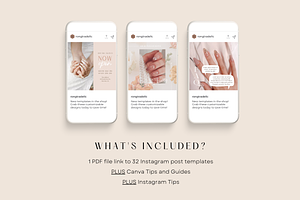 Nail Salon Instagram Template CANVA