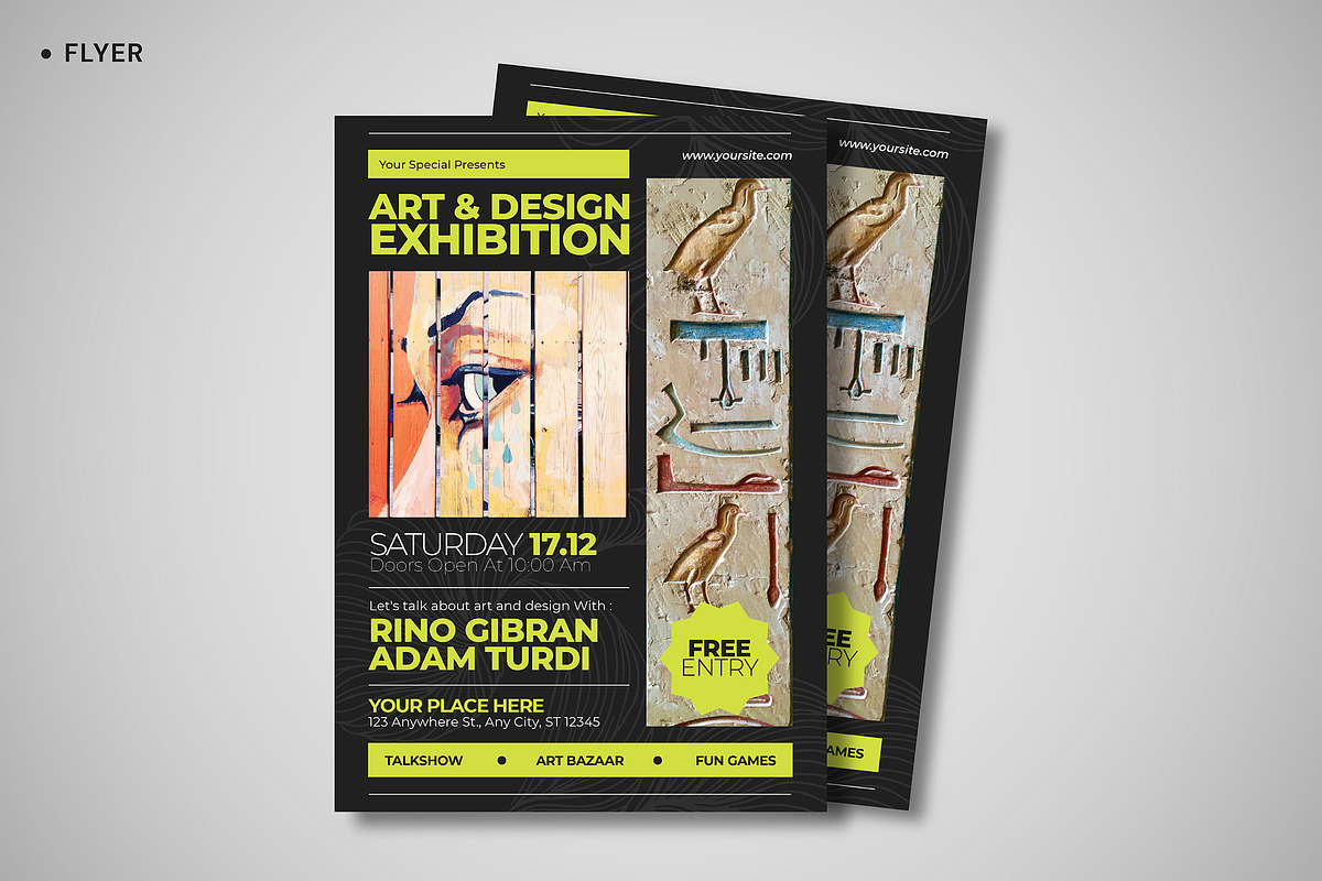 Art Design Exhibition Flyer Set, a Flyer Template by VanillineGraph (Photo 2 of 4)
