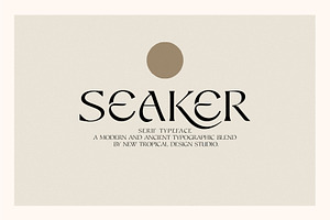 Seaker - Serif Typeface, a Serif Font by Tropical Type