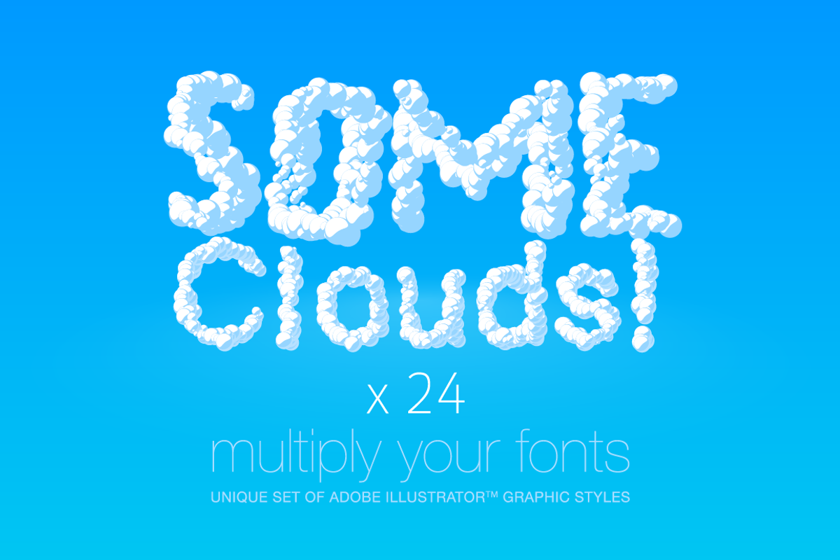 AI CS5 graphic styles Clouds, a Layer Style Add-On by popskraft (Photo 1 of 3)