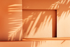 Minimal background palm shadow, an Architecture Photo by hitdelight