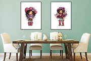 Whimsical Cowgirl Clipart Bundle, a Seasonal Illustration by Canvas Craft (Thumbnail 7 of 10)