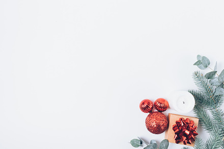 Christmas composition with gift box, a Holiday Photo by progressman