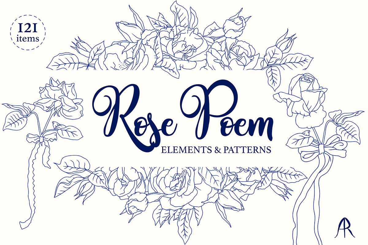 Roses & Bows Botanical Bundle, an Object Graphic by Rose Design (Photo 1 of 11)