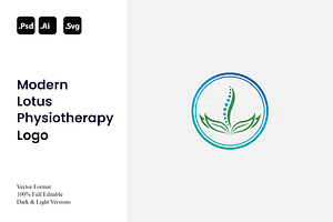Modern Lotus Physiotherapy Logo, a Branding & Logo Template by Luxury Logos