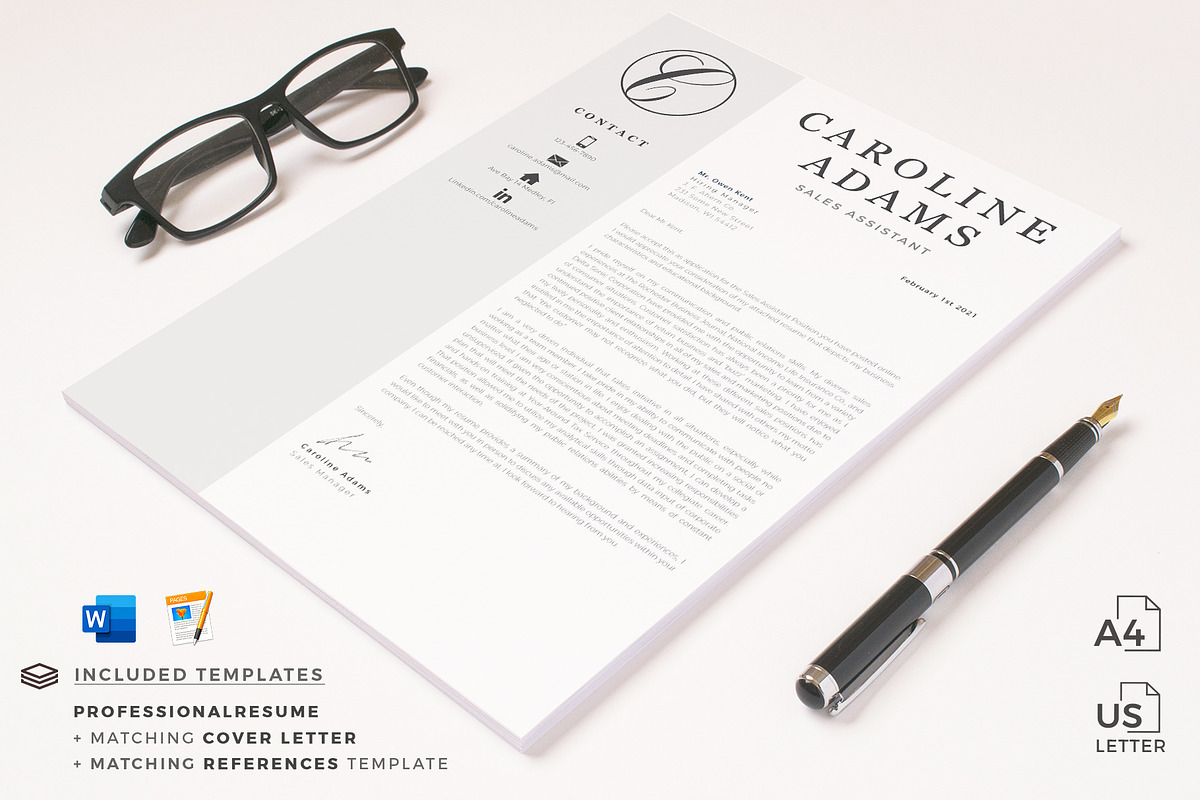 Sales Assistant Creative Resume, a Resume Template by HIRED Design Studio (Photo 11 of 15)