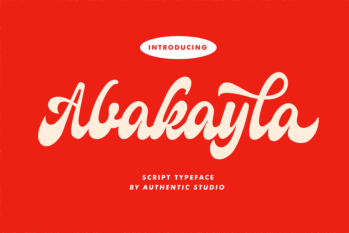 Abakayla Script, a Script Font by Authentic Studio (Photo 1 of 9)