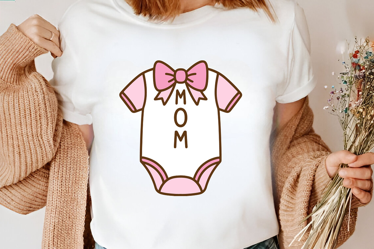 Cute Mom Baby Onesie SVG, an Object Graphic by Creative Art (Photo 5 of 6)