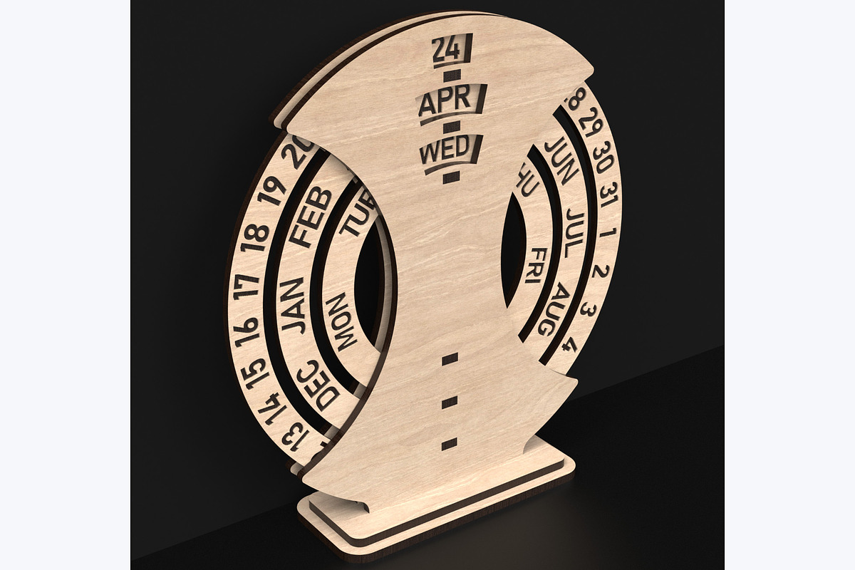 Free Standing Perpetual Calendar, an Object Graphic by ThemeXDigital (Photo 4 of 6)