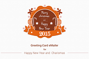 Merry Christmas, New Year e-Mailer, an Invitation Template by ORCOLOR (Thumbnail 1 of 5)