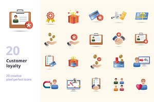 Customer Loyalty 3D Icons Set Bundle