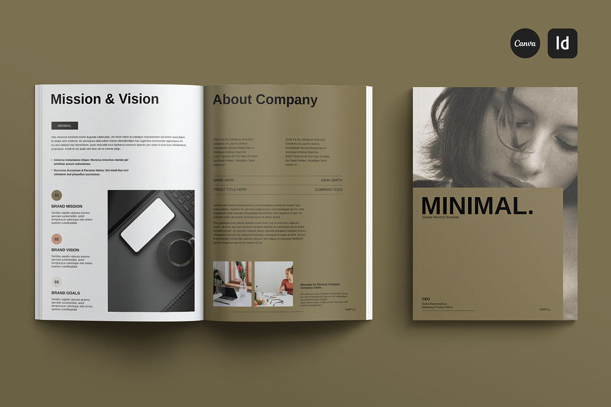Simple Minimal Template, a Resume Template by Creatiya Type (Photo 1 of 6)