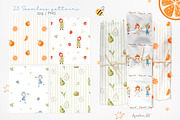 Fruit friends, watercolor collection, an Illustration by AfonshinaArt (Thumbnail 5 of 16)