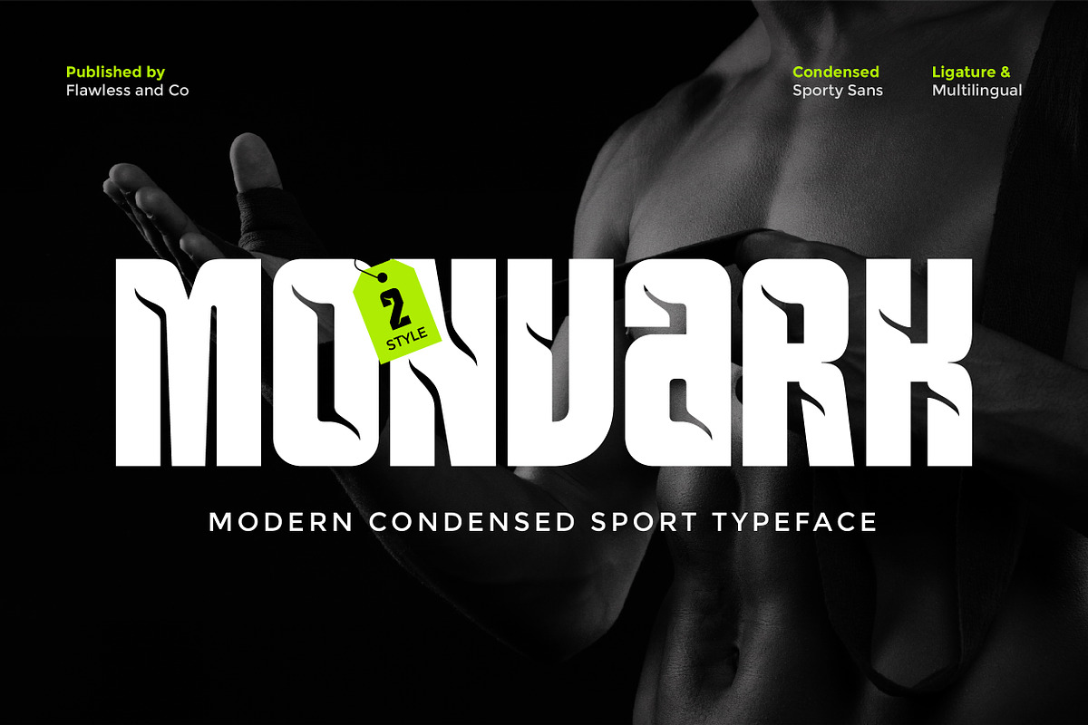 Monvark - Modern Condensed Sport Fo, a Font by Flawless And Co (Photo 1 of 10)