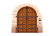 Old medieval castle doors set, an Object Illustration by Good Studio (Thumbnail 8 of 13)
