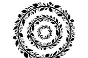 50 Elegant Floral Leaf Spiral Frame, a Decorative Illustration by Amazin_art (Thumbnail 10 of 25)