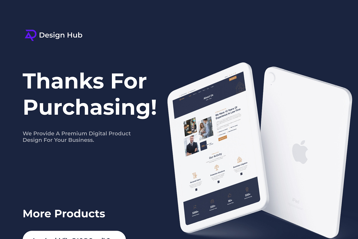 Law Firm Website Template, an UI Kit Template by Design Hub (Photo 4 of 4)