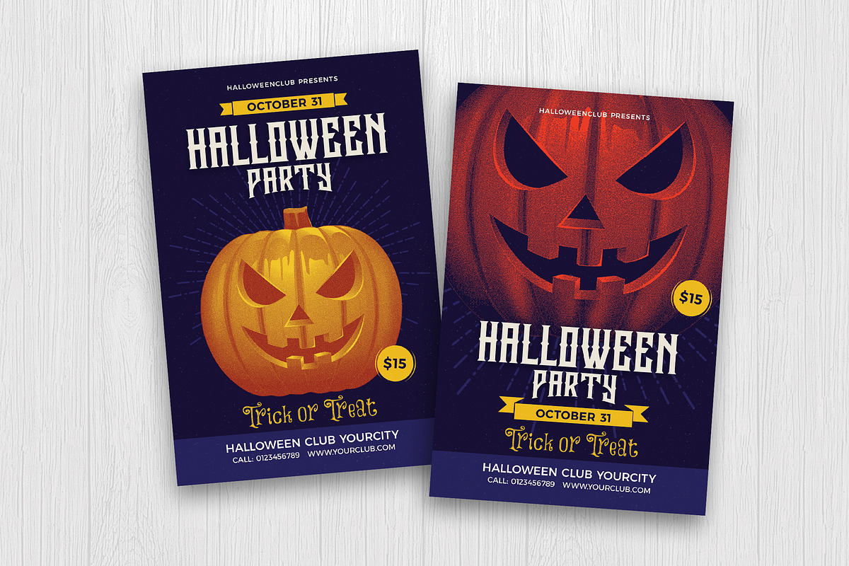 Halloween Party, a Flyer Template by DesignWorkz