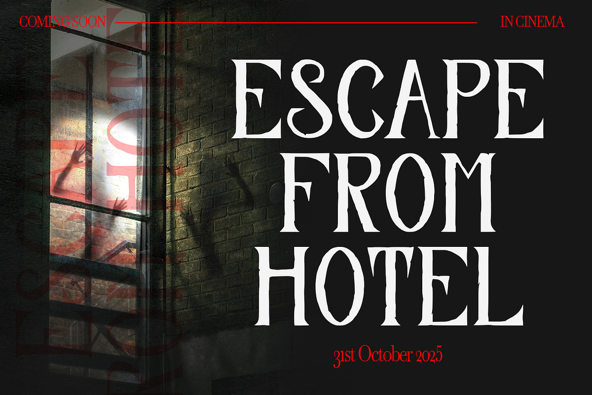 Xrozla Scary Serif Horror Display, a Serif Font by Maulana Creative (Photo 2 of 7)