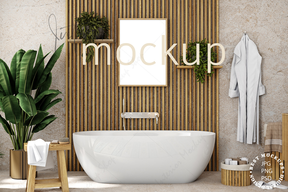 Bathroom Frame Mockup, a Product Mockup by Mockup Shop (Photo 1 of 2)