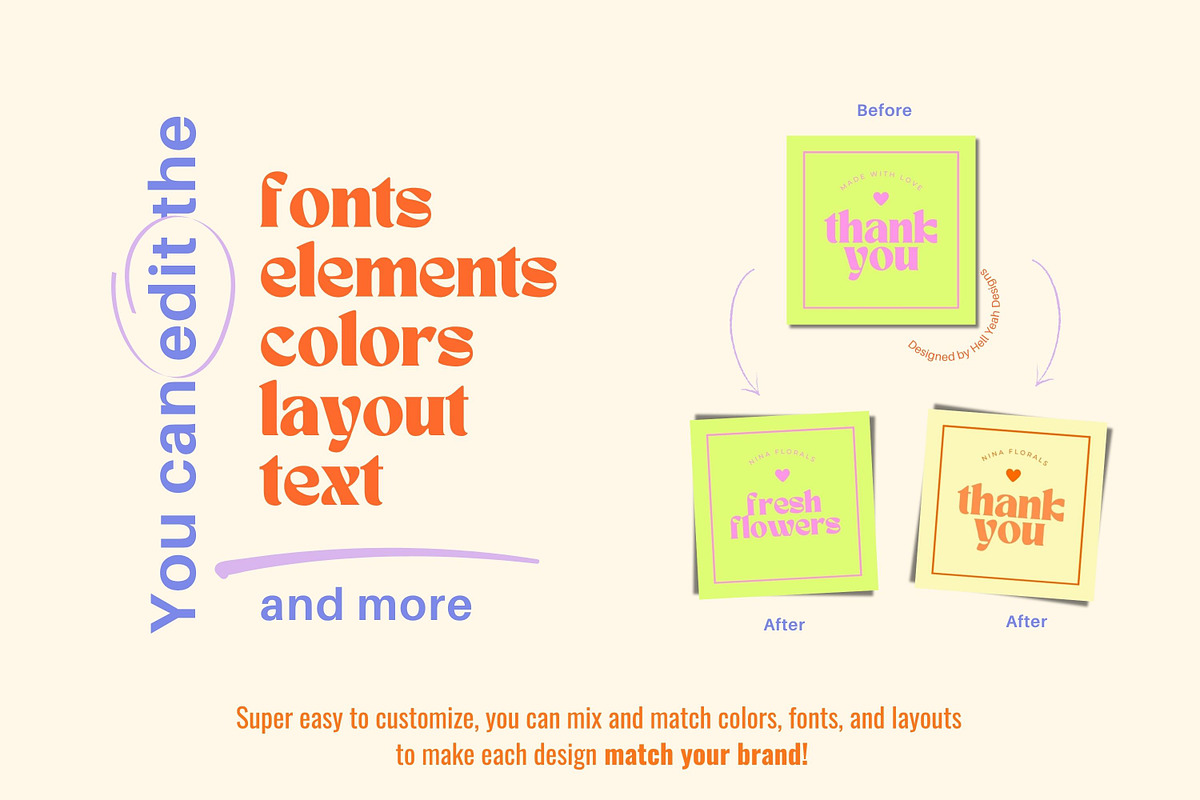 Funky Sticker & Wrapping Templates, a Stationery Template by Hell Yeah Designs (Photo 8 of 9)