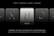 Chrome Y2K Font, an Object Graphic by Illustrava (Thumbnail 4 of 7)
