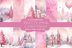 Pretty Pink Christmas Backgrounds