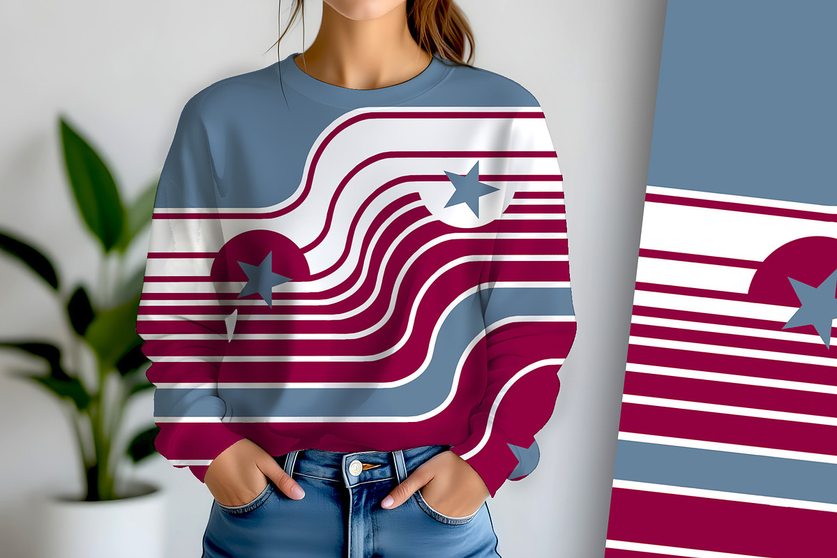 Sporty Wine and Grey Stripe, a Background Graphic by Sharon Schwalbe (Photo 2 of 6)