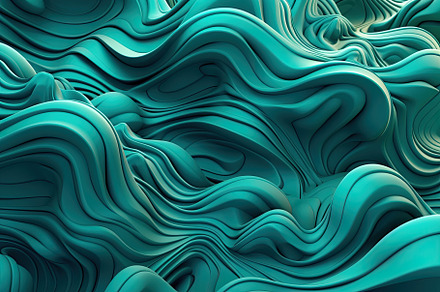 Teal 3D backdrop with seamless loops, organic patterns, dreamlike abstraction r, a Wallpaper Photo by José Manuel Gelpi