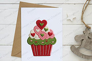 Faux Yarn Crochet Valentines Cupcake, an Illustration by Dream Creation (Thumbnail 3 of 5)