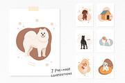 Cute Dog breeds. Vector collection, an Animal Illustration by BrillCreateArt (Thumbnail 6 of 6)
