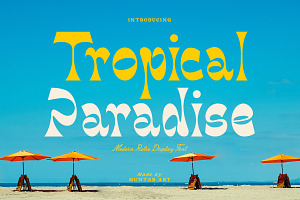 Tropical Paradise Retro Display Font