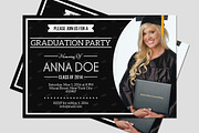 Simple Graduation Invitation, a Card Template by mesuka (Thumbnail 2 of 3)