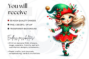 Christmas elves Clipart Set, a Seasonal Illustration by ThatsDesignArt (Thumbnail 2 of 10)