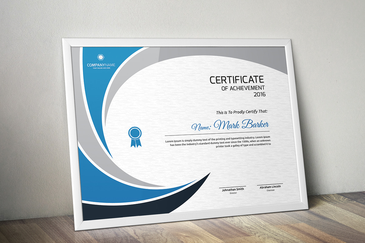 Certificate Word | PSD | AI, a Stationery Template by Curve Design (Photo 3 of 6)