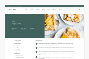 Gourmet - Food Blog & Recipe Theme