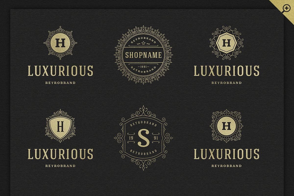 500 ornaments logos & monograms, a Branding & Logo Template by Vasya Kobelev (Photo 26 of 31)