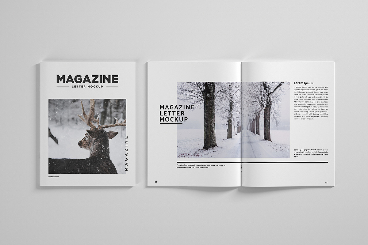 Us Letter Magazine Mockup, a Print Template by AlkStudio (Photo 10 of 14)