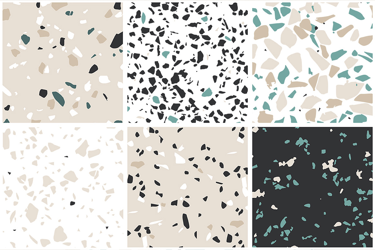 Terrazzo Seamless Vector Patterns, a Pattern Graphic by Youandigraphics (Photo 7 of 8)