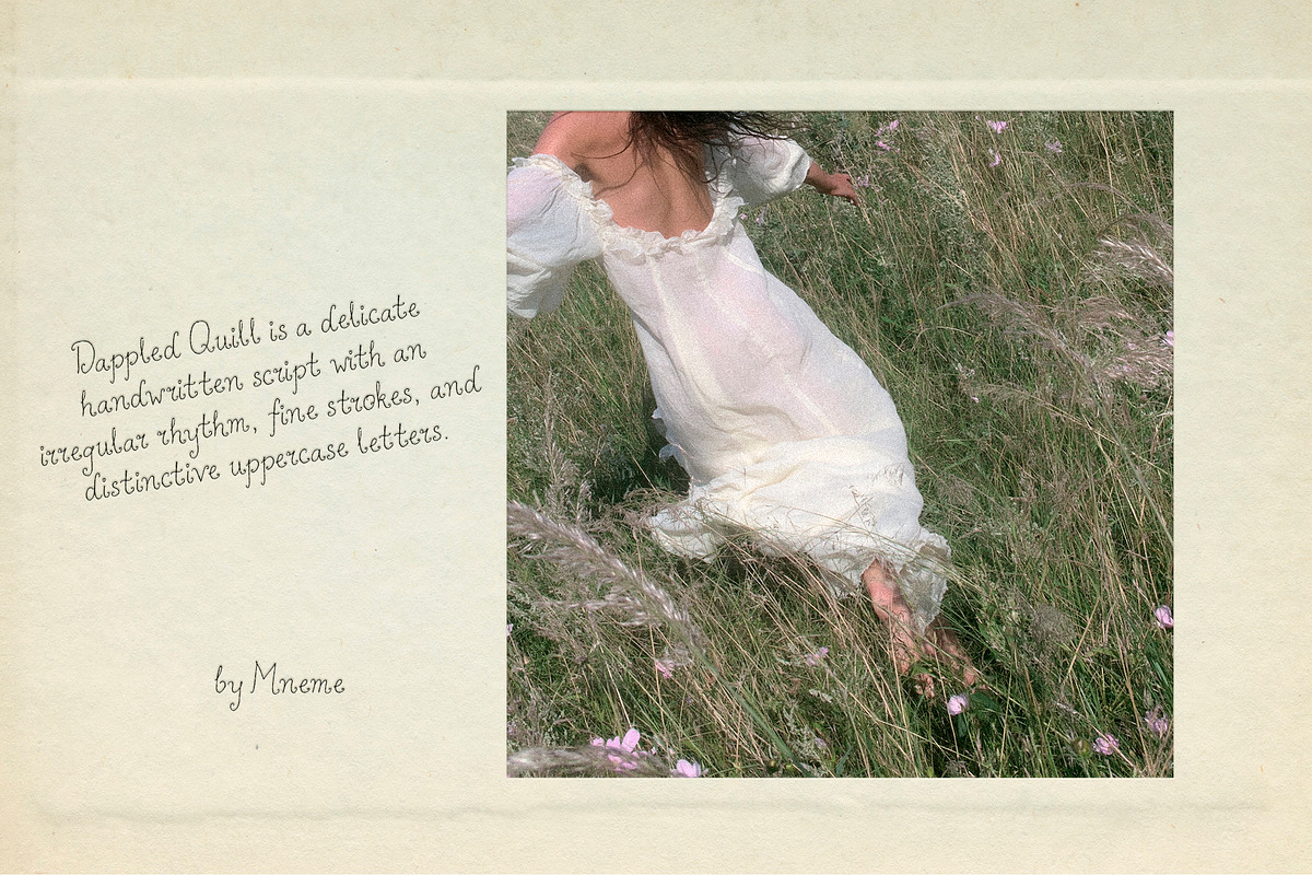 Dappled Quill Handwritten Font, a Handwritten Font by Mneme (Photo 7 of 7)