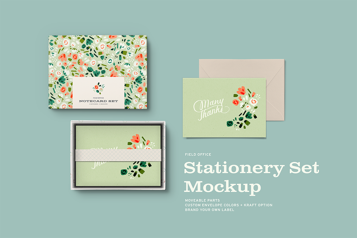 Stationery Box Mockup Scene Creator, a Pens & Pencil Mockup by Field Office (Photo 1 of 7)