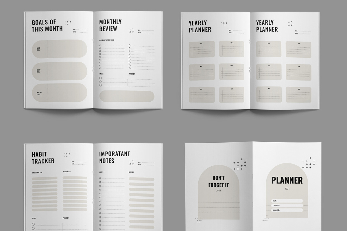 Planner 2024 Template, a Stationery Template by ContestDesign (Photo 3 of 3)