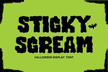 Sticky Scream - Halloween Font