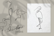 Set of 4 Heron One line Art, an Animal Illustration by Anastasiia_Dzhioeva (Thumbnail 1 of 3)