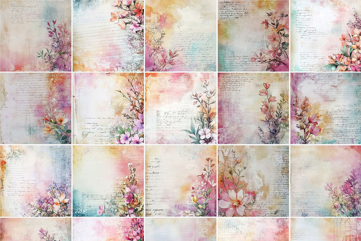 Floral Distressed Backgrounds, a Decorative Illustration by pictures for you (Photo 8 of 36)