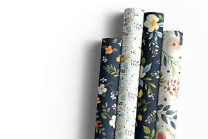 Group of Wrapping Paper Mockup, an Advertising Mockup by Rami's Mockups